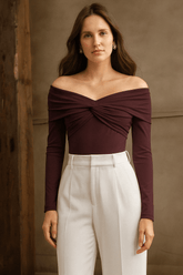 Body-Amélie-Manga-Longa-Com-Ombros-Abertos-e-Nó-Marrom-LOLINE-01