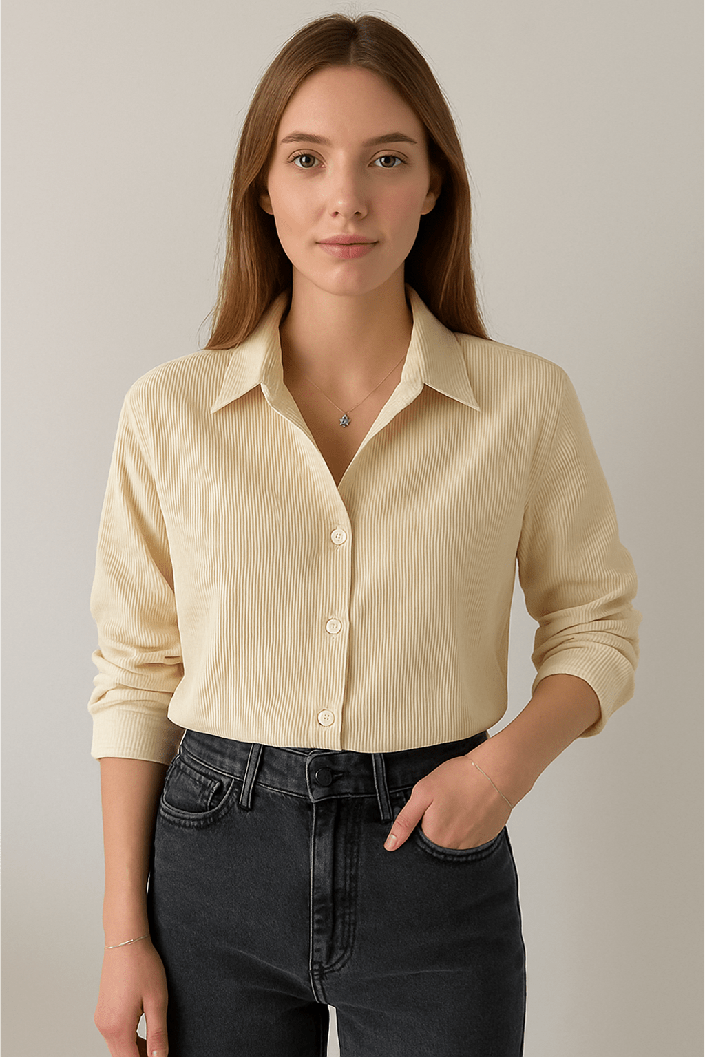 Camisa-Feminina-Listrada-Amarelo-Manga-Longa-LOLINE-012