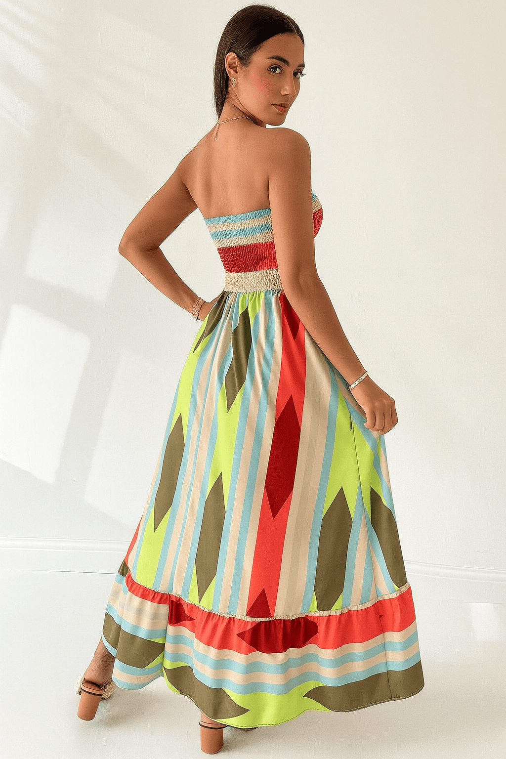 Vestido-Longo-Estampa-Geométrica-Vermelho-LOLINE-012