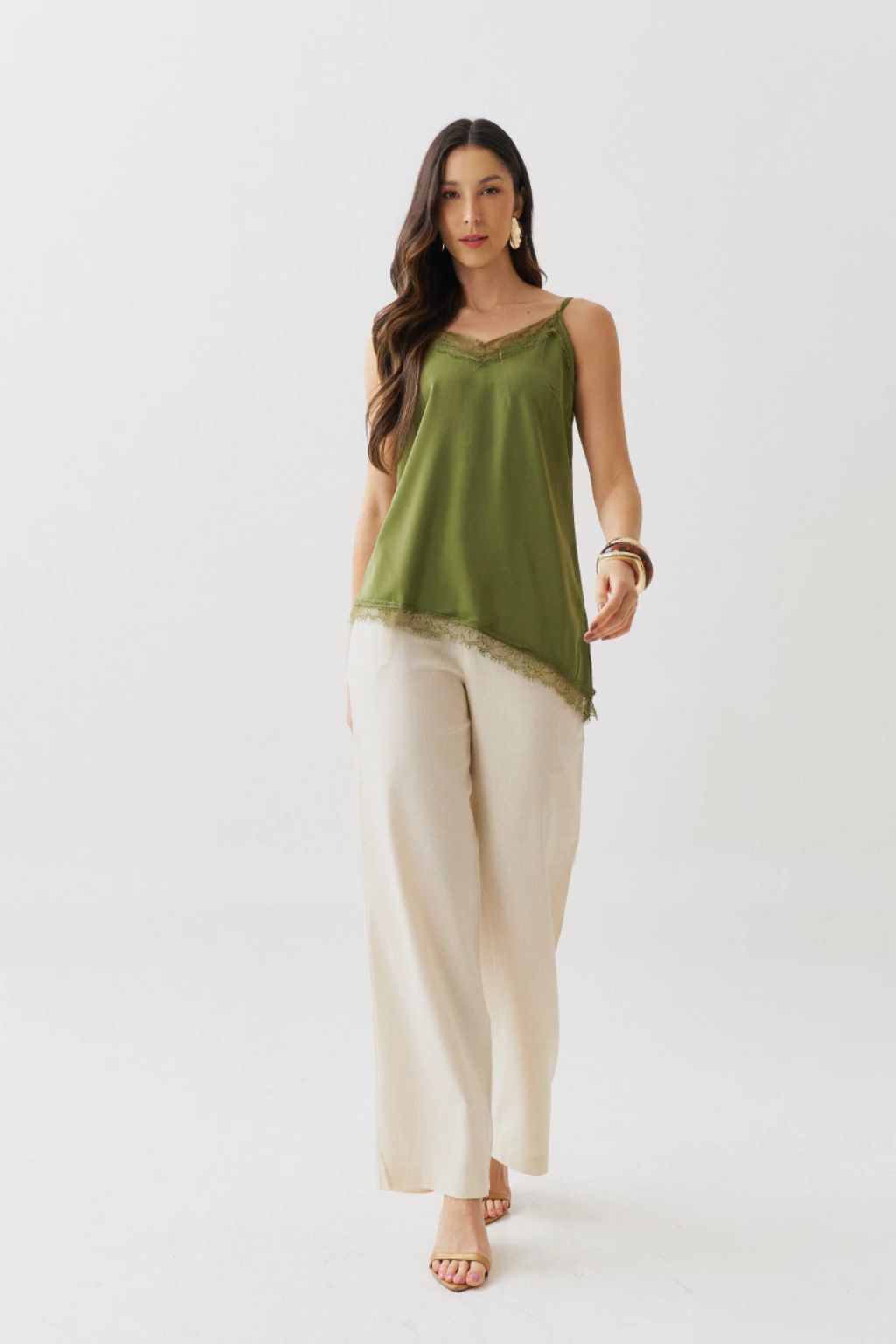 Regata Bellagio em Toque Sedoso com Renda Chantilly