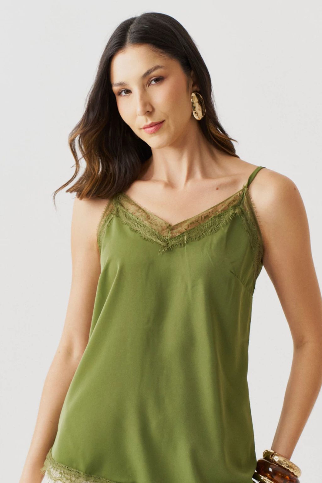 Regata Bellagio em Toque Sedoso com Renda Chantilly