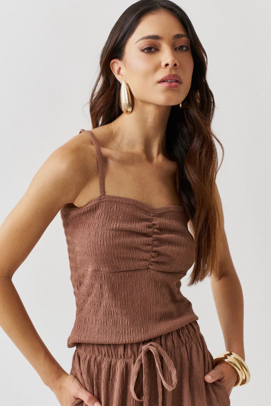 Conjunto-Matera-2-Peças-com-Blusa-Franzida-e-Calça-Aladim-Forrada-LOLINE-01111