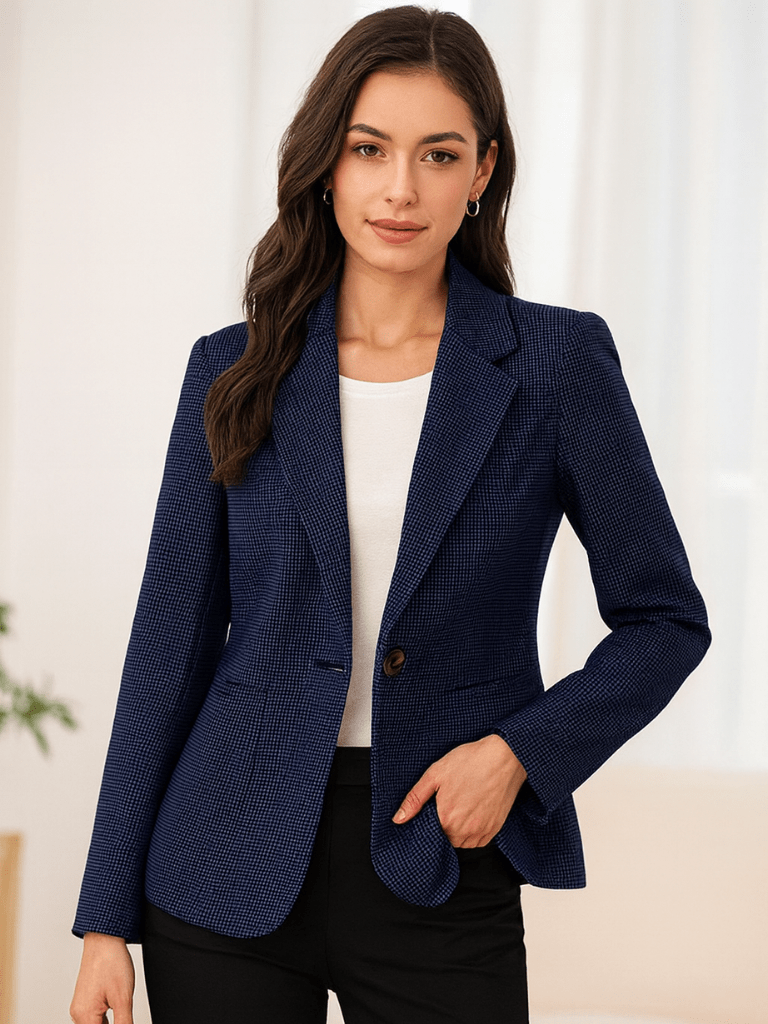 Blazer-Feminino-Elegante-Retrô-Gola-Longa-e-Manga-Longa-Azul-Marinho-loline-01