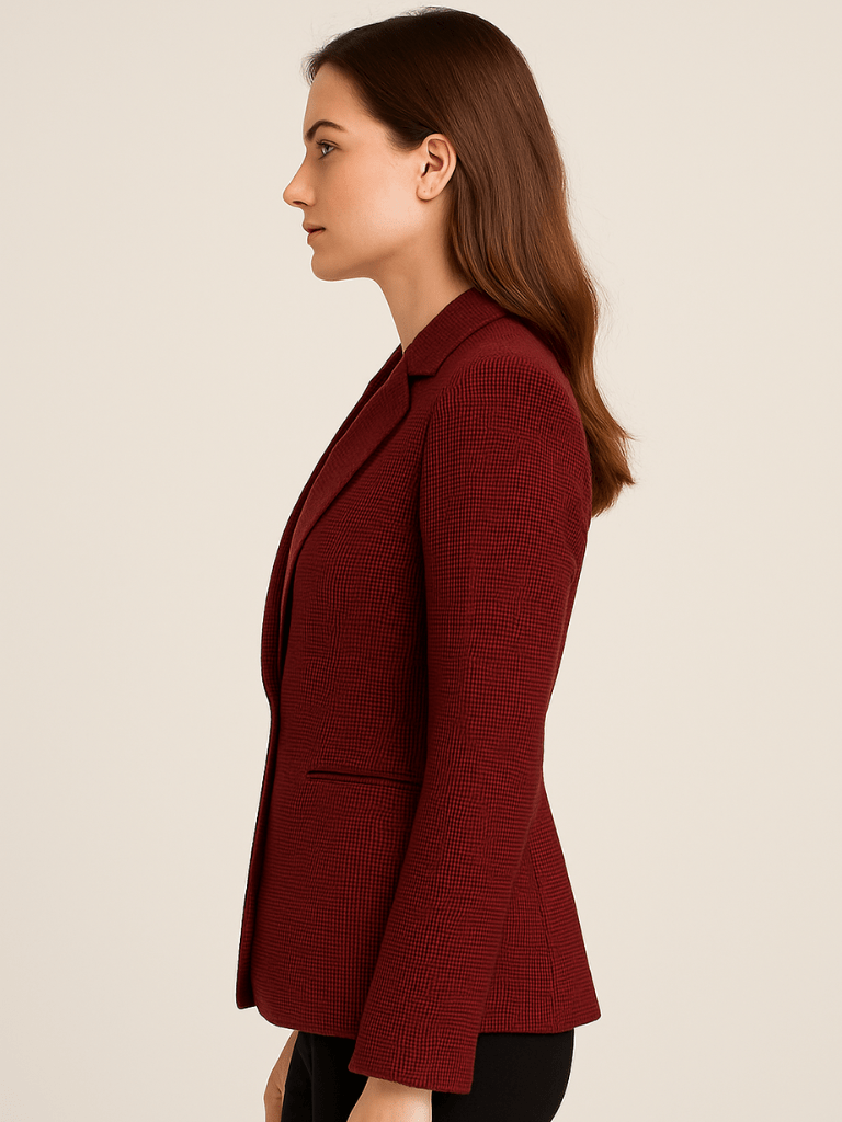 Blazer-Feminino-Elegante-Retrô-Gola-Longa-e-Manga-Longa-Vermelho-loline-02