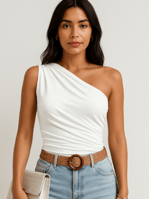 Blusa-Feminina-Guila-Um-Ombro-Pregueada-Branco-loline-01