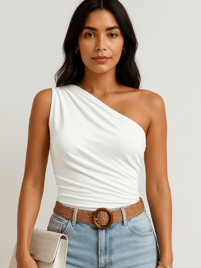 Blusa-Feminina-Guila-Um-Ombro-Pregueada-Branco-loline-01