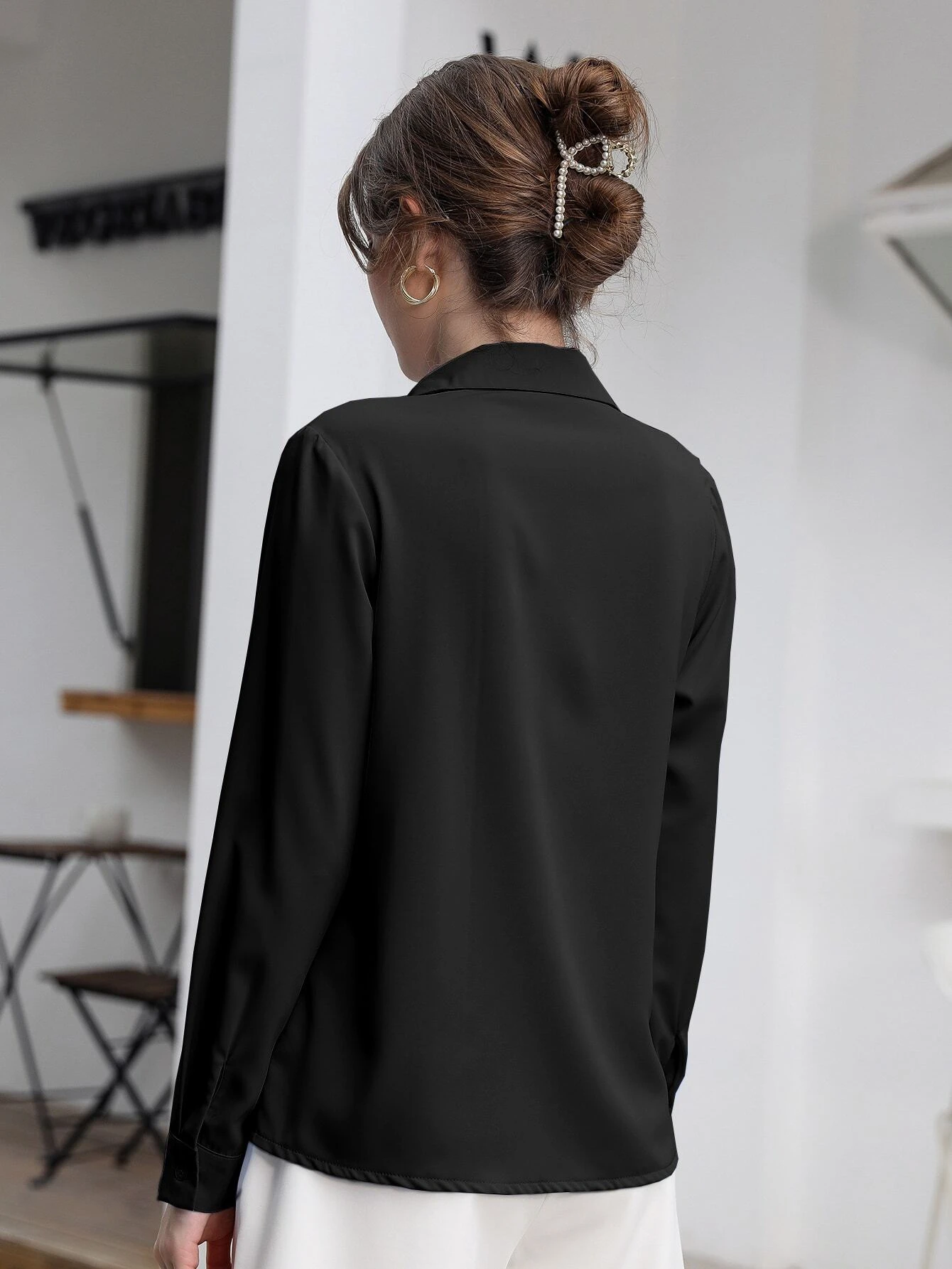 Blusa-Feminina-Social-Manga-Longa-Preto-Loline-01