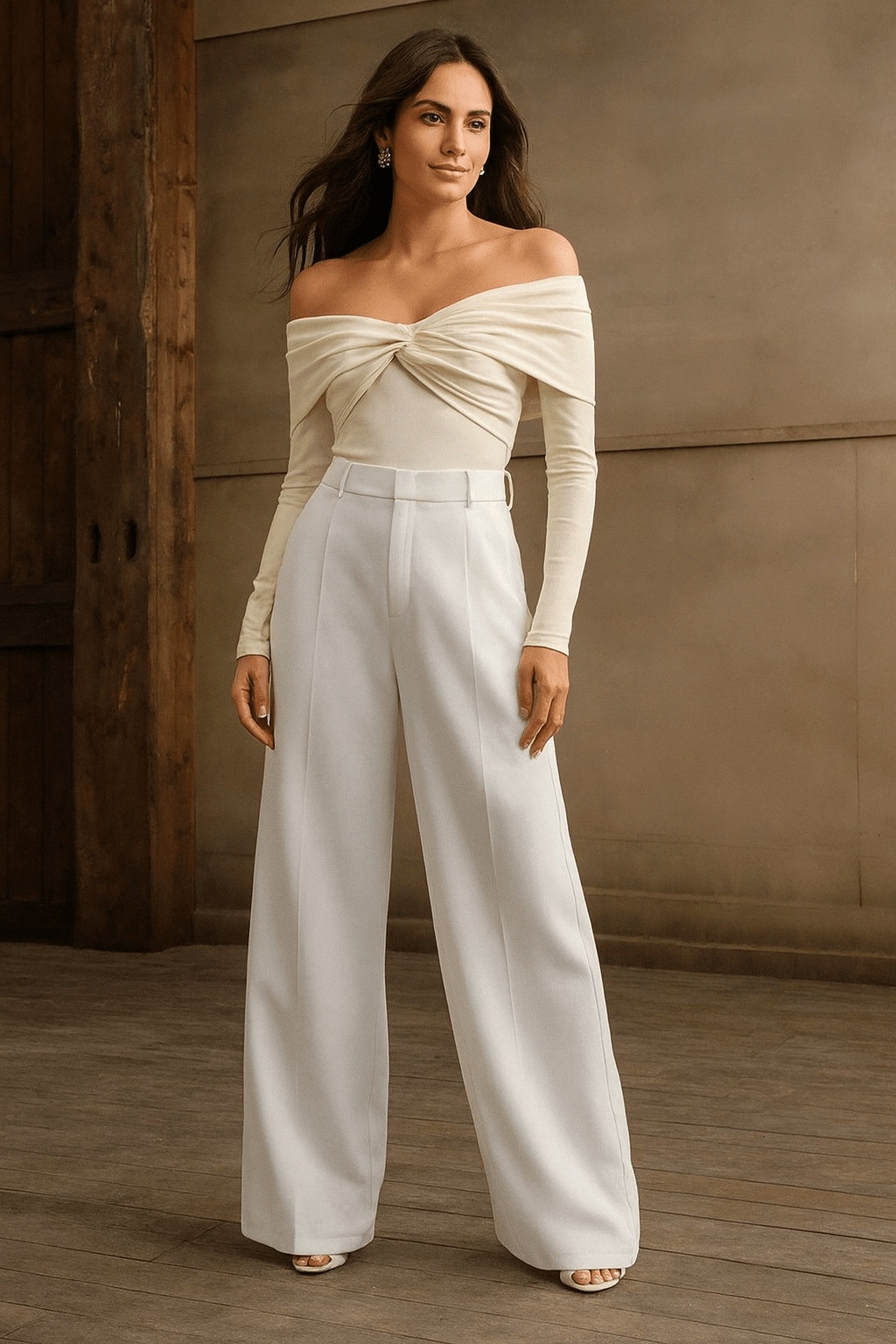 Body-Amélie-Manga-Longa-Com-Ombros-Abertos-e-Nó-Bege-LOLINE-0132