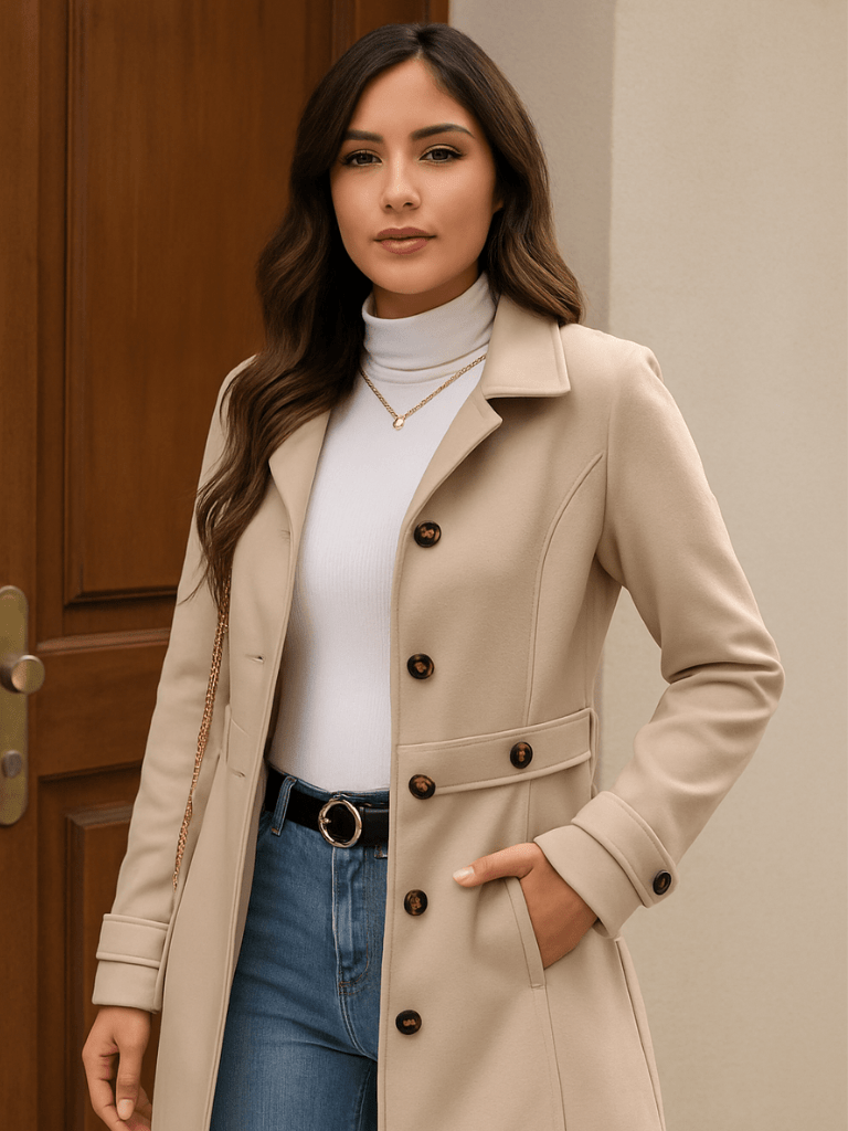 Casaco-Feminino-Minimalista-Botões-Frontais-Damasco-loline-02