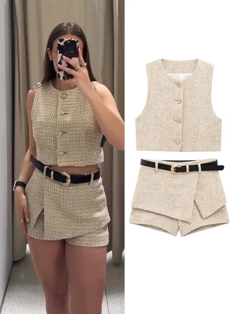 Conjunto-Feminino-2-Peças-com-Cinto-Cáqui-Claro-loline-01