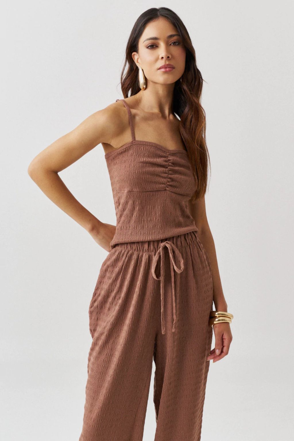 Conjunto-Matera-2-Peças-com-Blusa-Franzida-e-Calça-Aladim-Forrada-LOLINE-0112