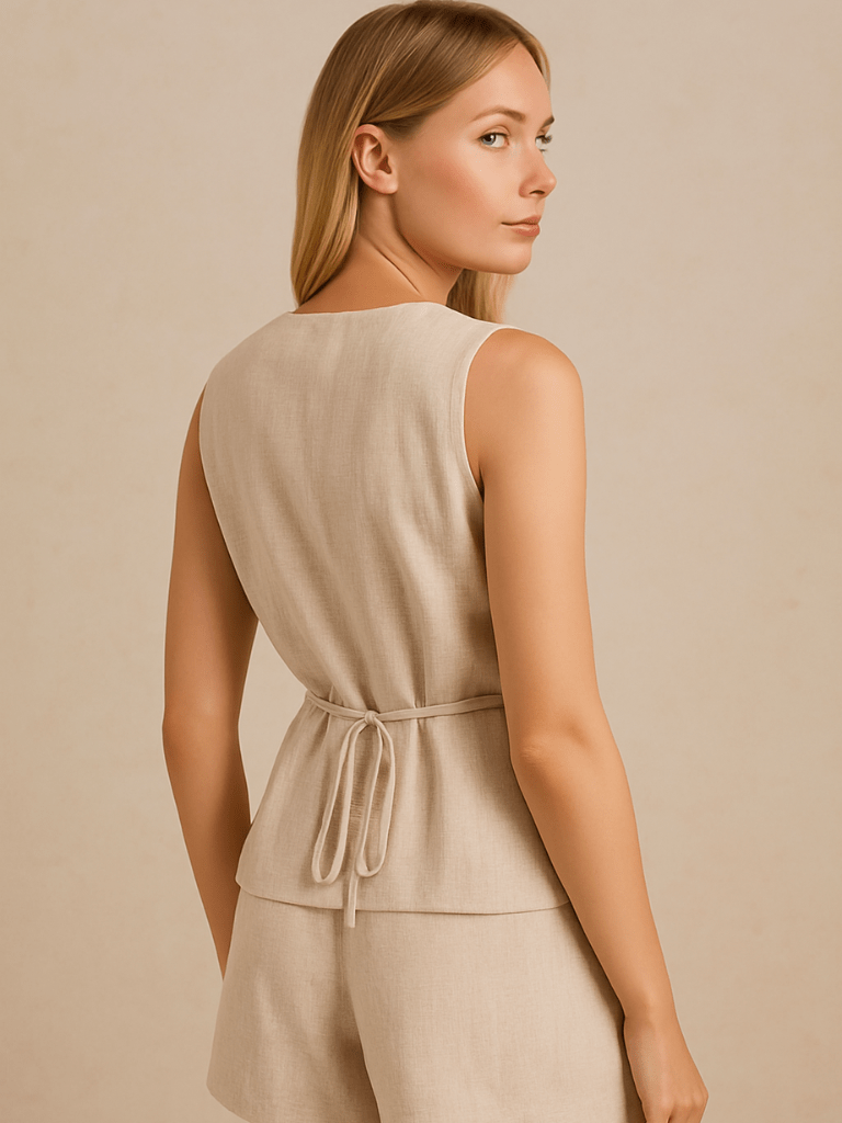 Conjunto-Tania-Short-e-Colete-no-Linho-Caqui-loline-03