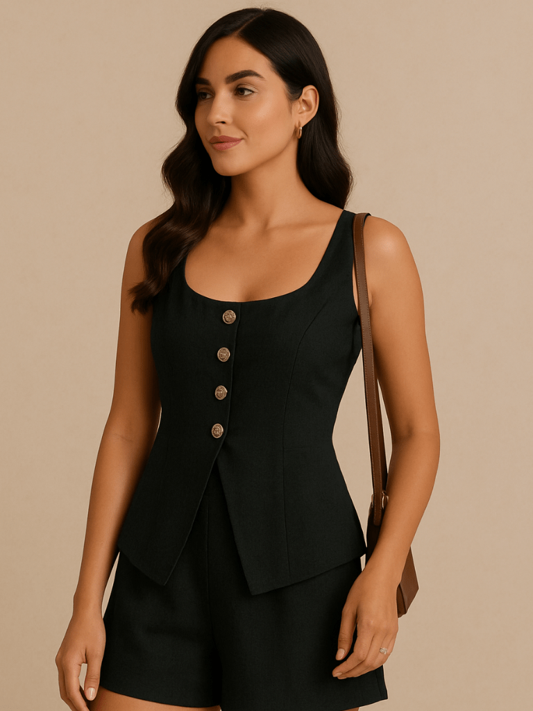 Conjunto-Tania-Short-e-Colete-no-Linho-Preto-loline-02