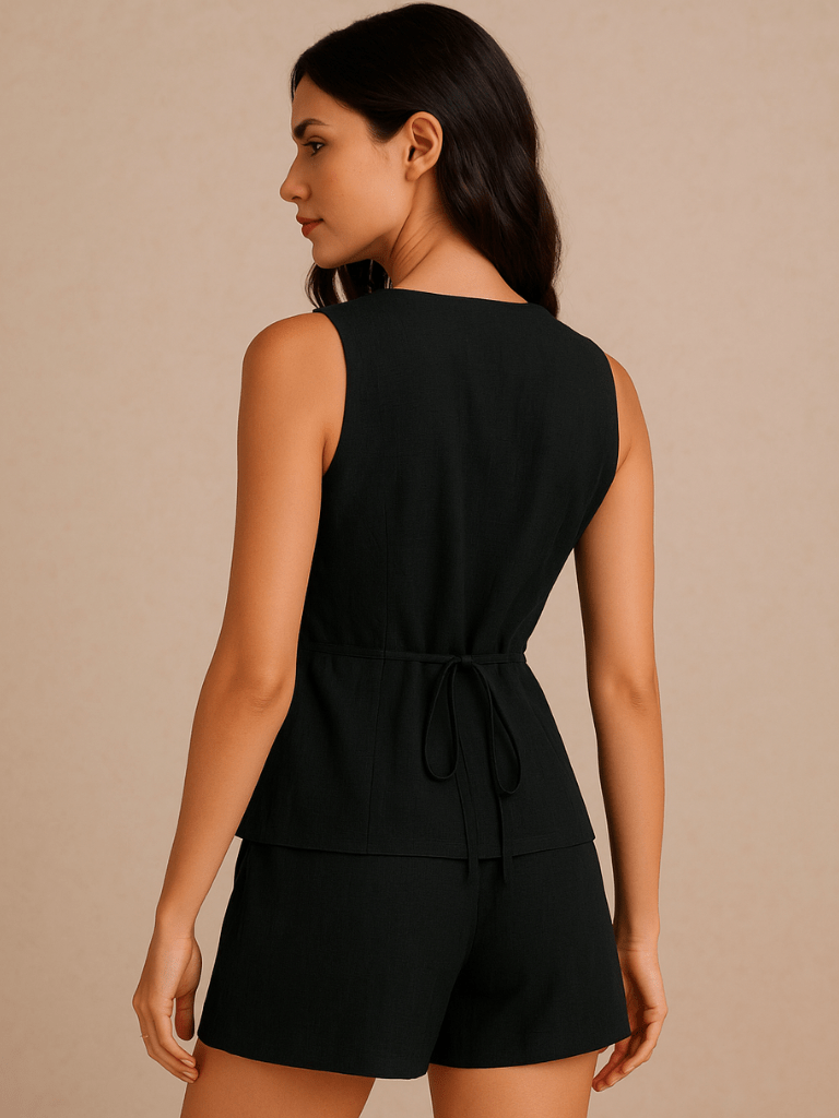 Conjunto-Tania-Short-e-Colete-no-Linho-Preto-loline-03