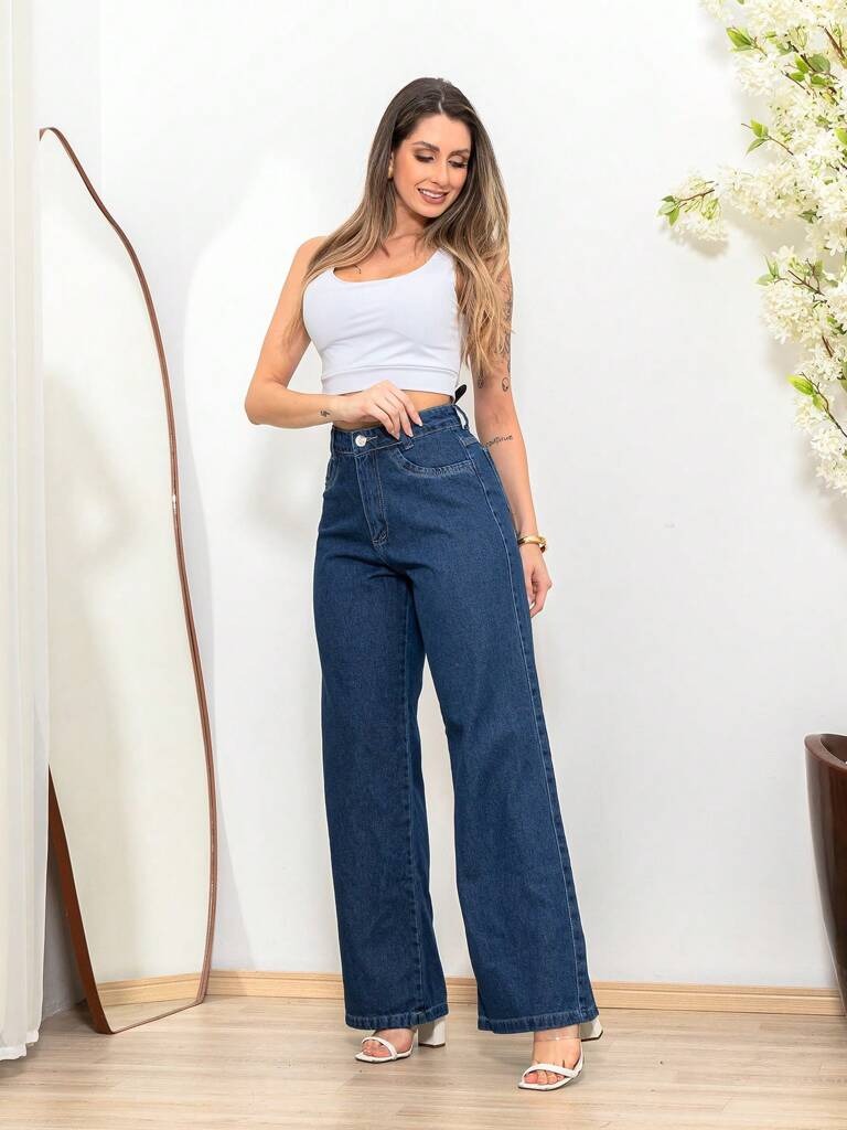 Jeans-Calça-Feminina-Wide-Leg-Tecido-Grosso-Lavagem-Azul-loline-02