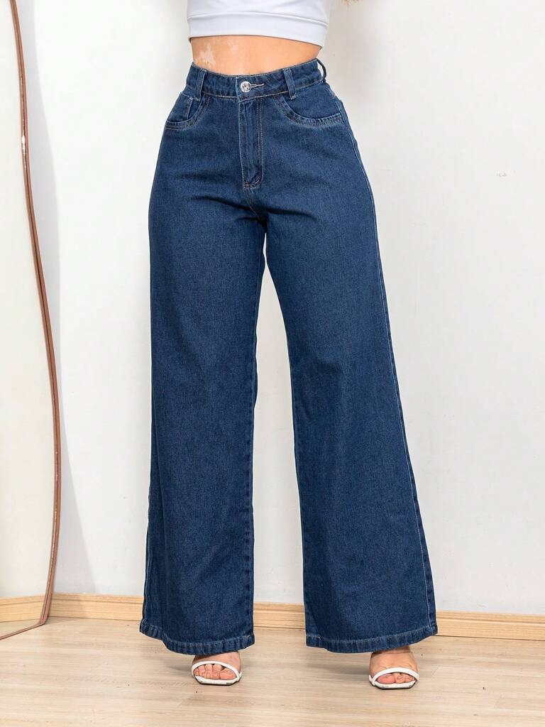 Jeans-Calça-Feminina-Wide-Leg-Tecido-Grosso-Lavagem-Azul-loline-04