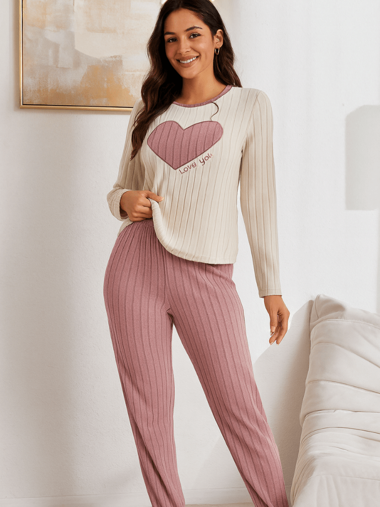 Pijama-Feminino-Conjunto-Manga-Comprida-Rosa-Empoeirado-loline-01