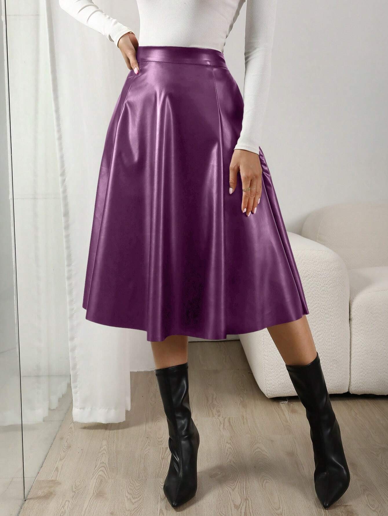 Saia-Midi-Couro-Eco-Cintura-Alta-Roxo-Loline-02