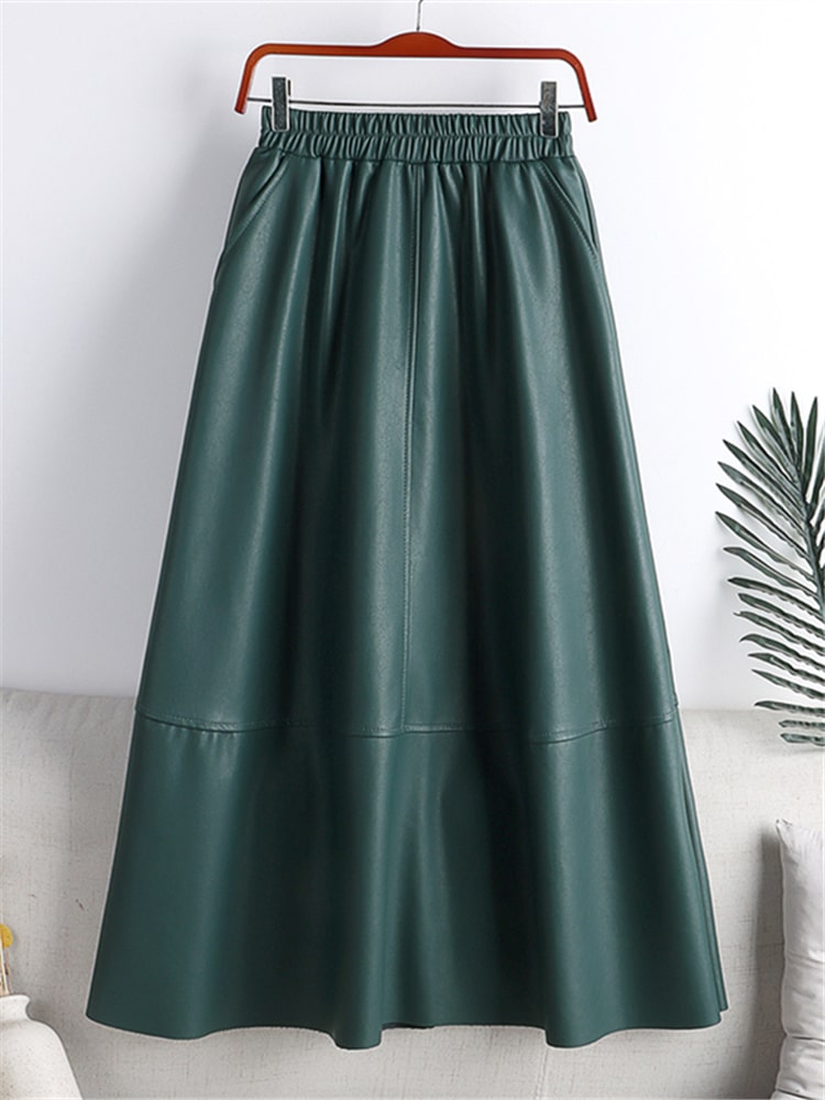 Saia-Midi-Couro-Eco-Verde-Musgo-LiuLiu-Loline-01