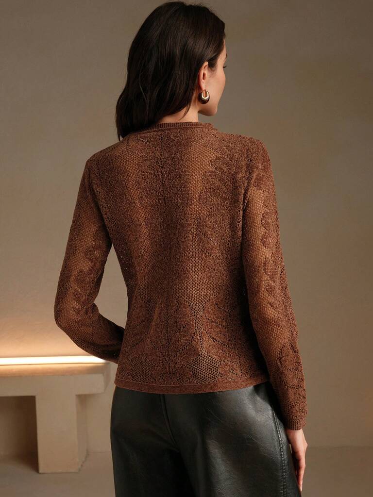 Suéter-Feminino-Gola-Redonda-Lã-Merino-Marrom-loline-04