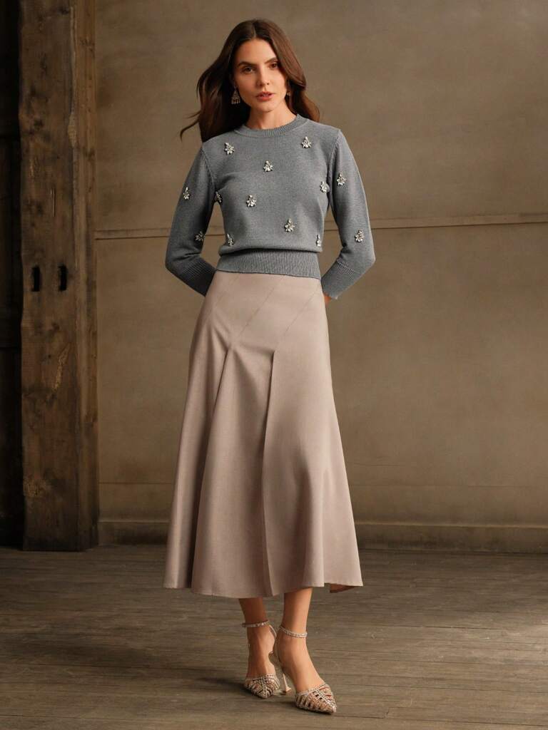 Suéter-Feminino-Manga-Longa-Gola-de-Tripulação-Cinza-loline-03