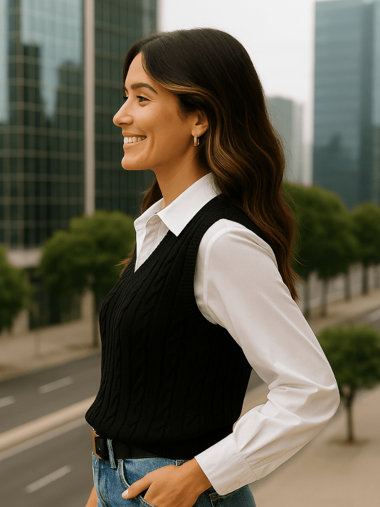 Sueter-Feminino-Modelo-Colete-Cola-V-Preto-Loline-0410