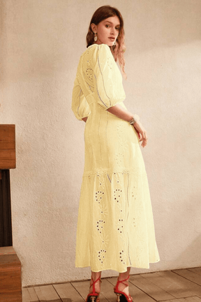 Vestido-Amarelo-Manteiga-Longo-Com-Renda-Decote-em-V-Loline-013