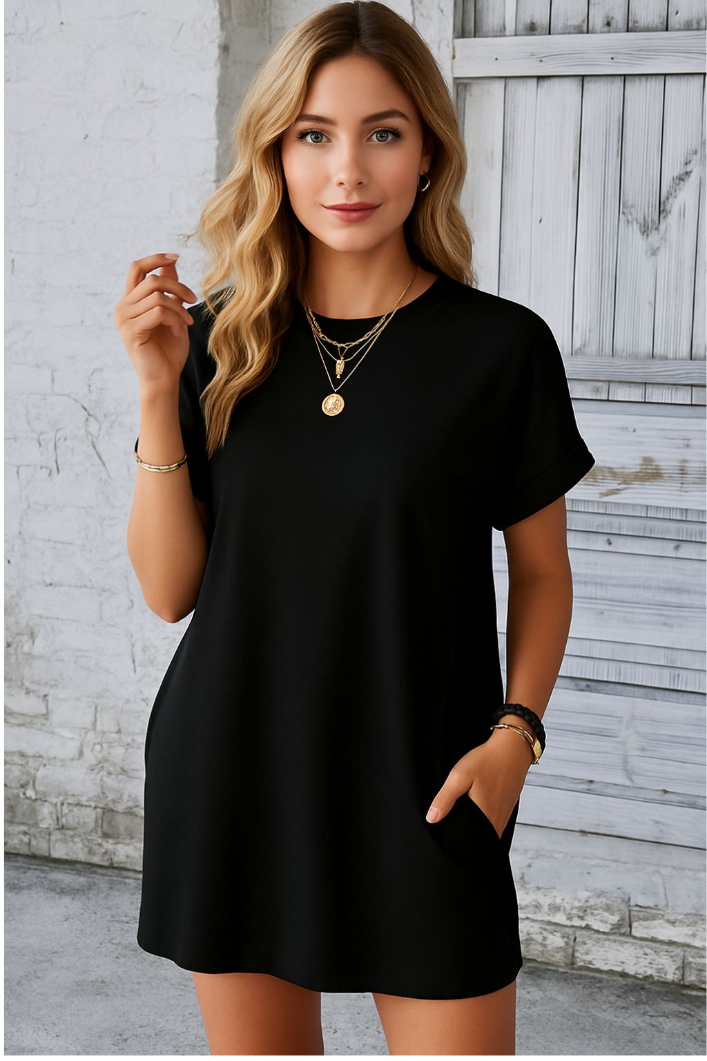 Vestido-Feminino-Curto-Preto-Modelo-Casual-Ane-LOLINE-01