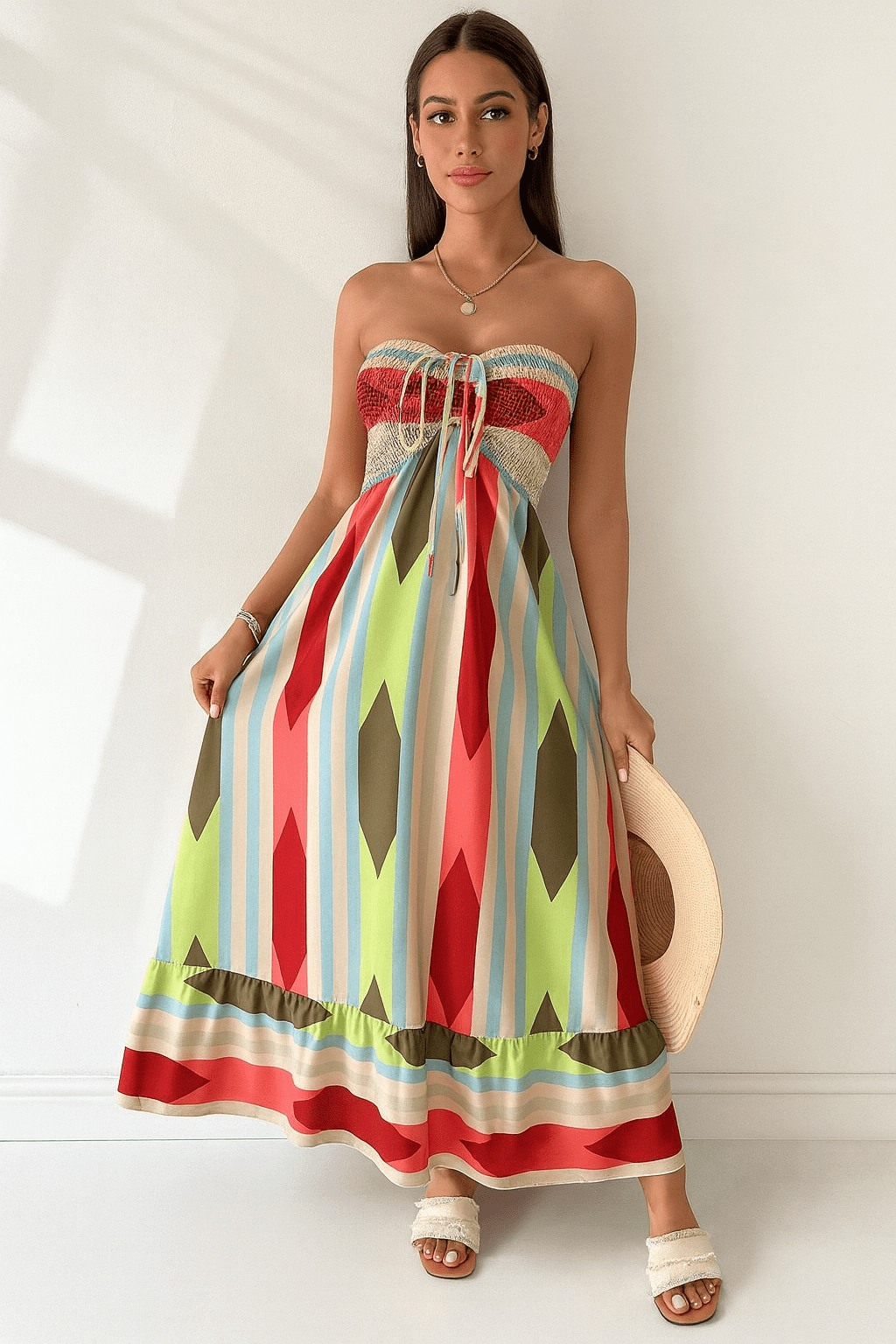 Vestido-Longo-Estampa-Geométrica-Vermelho-LOLINE-015