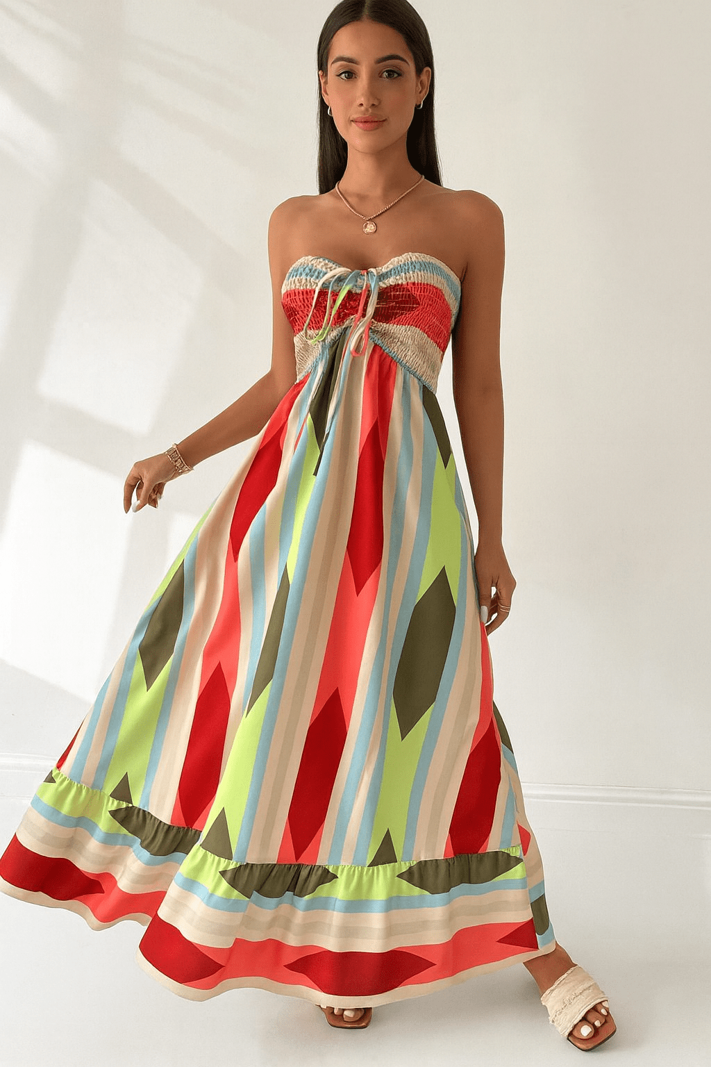 Vestido-Longo-Estampa-Geométrica-Vermelho-LOLINE-016