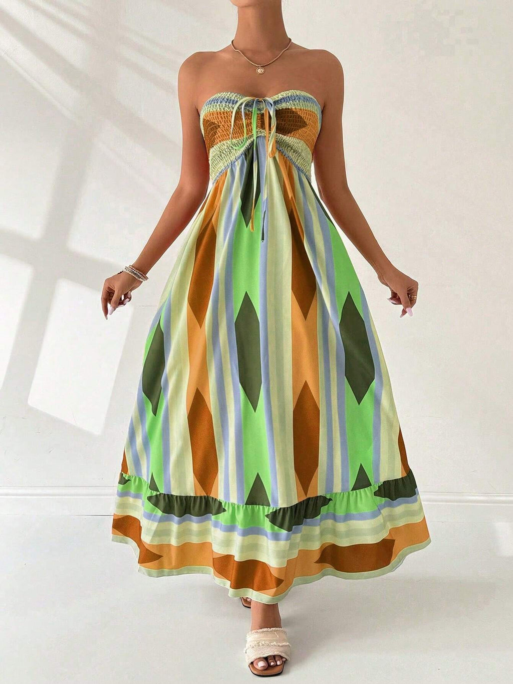 Vestido-Longo-Estampa-Geometrica-Amarelo-Loline-04