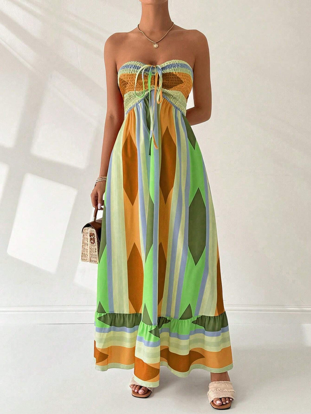 Vestido-Longo-Estampa-Geometrica-Amarelo-Loline-05