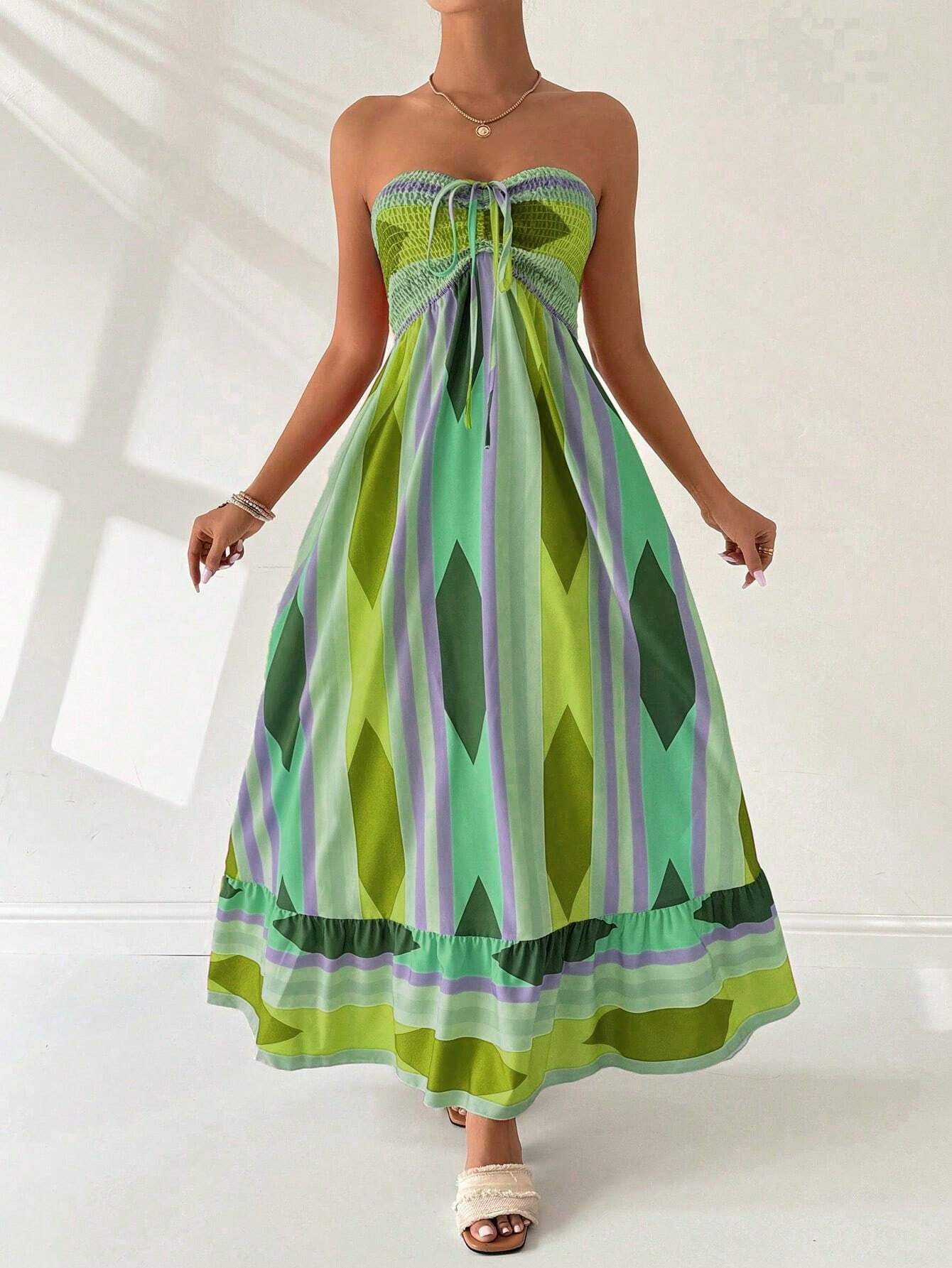 Vestido-Longo-Estampa-Geometrica-Verde-Loline-01