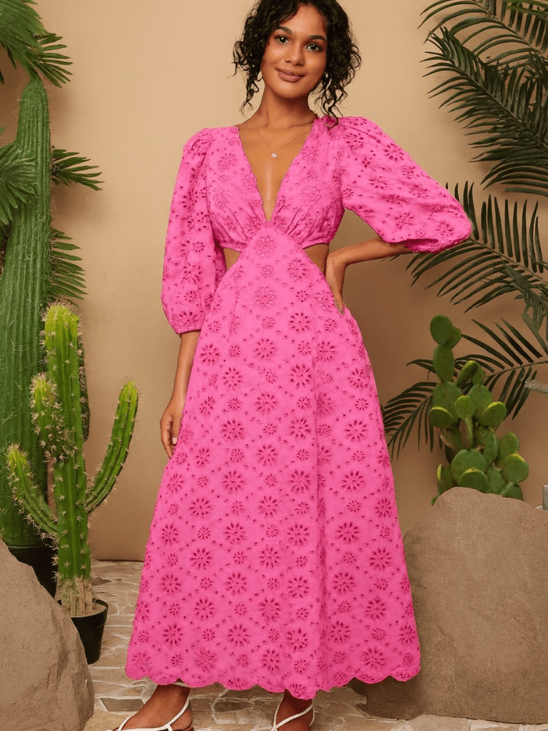 Vestido-Longo-Rosa-Decote-em-V-Guiana-Loline-0188