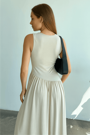 Vestido-Meline-Longo-Cintura-Franzida-Minimalista-Damasco-LOLINE-012