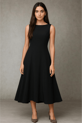 Vestido-Midi-Elegante-Sem-Mangas-Preto-LOLINE-01
