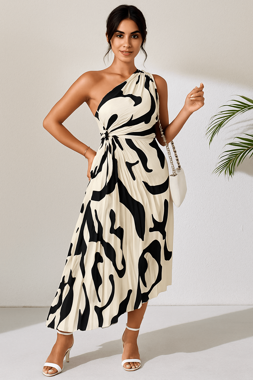 Vestido-Midi-Plissado-Branco-com-Preto-Toledo-LOLINE-019