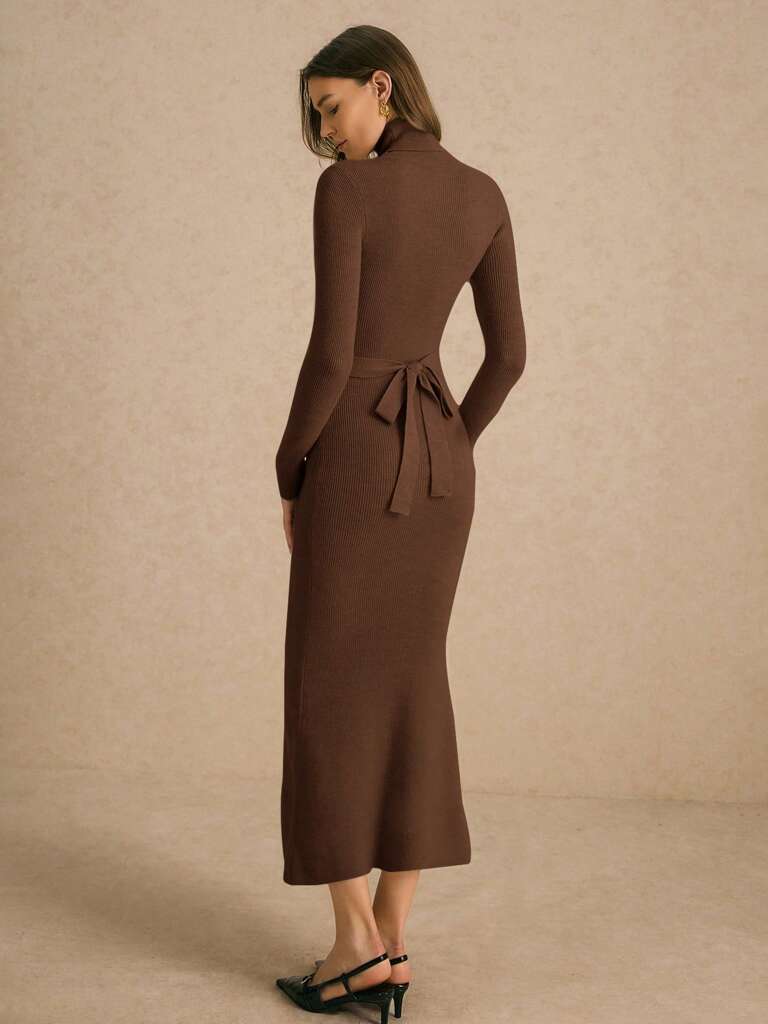 Vestido-Midi-de-Tricô-Gola-Alta-Marrom-Thalitta-loline-03