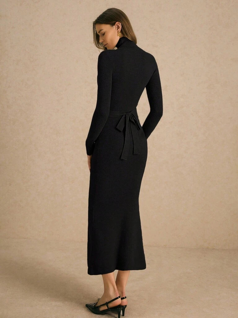 Vestido-Midi-de-Tricô-Gola-Alta-Preto-Thalitta-LOLINE-03