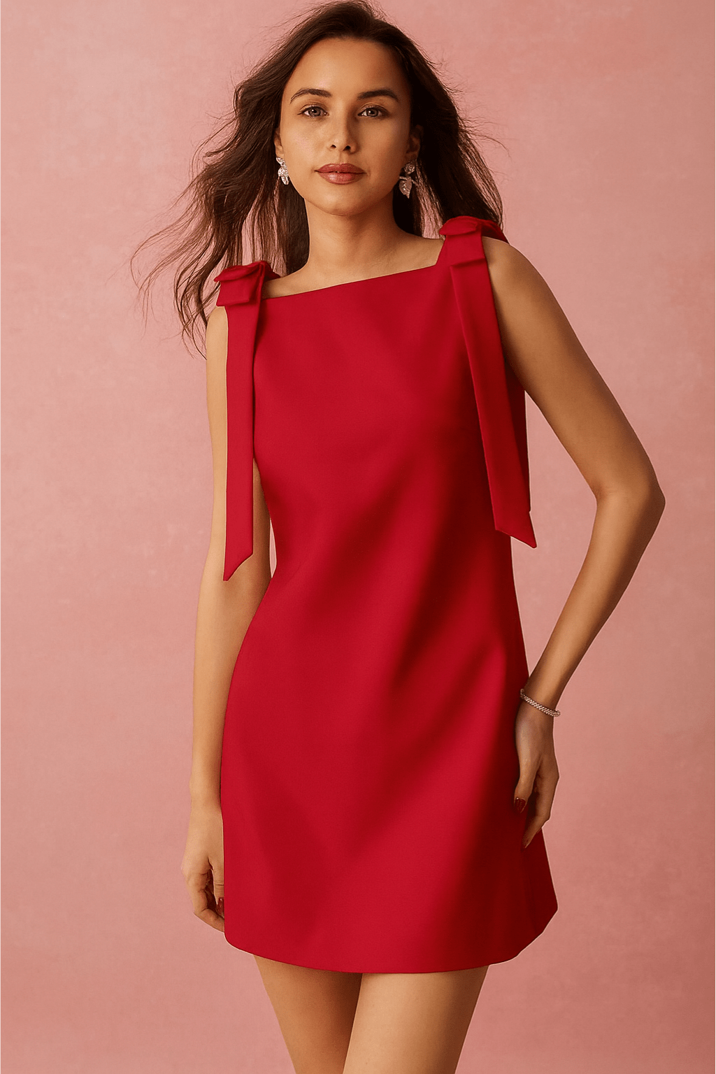 Vestido-Vermelho-Design-de-Ombro-com-Laço-Vermelho-Modelo-Princesa-LOLINE-01