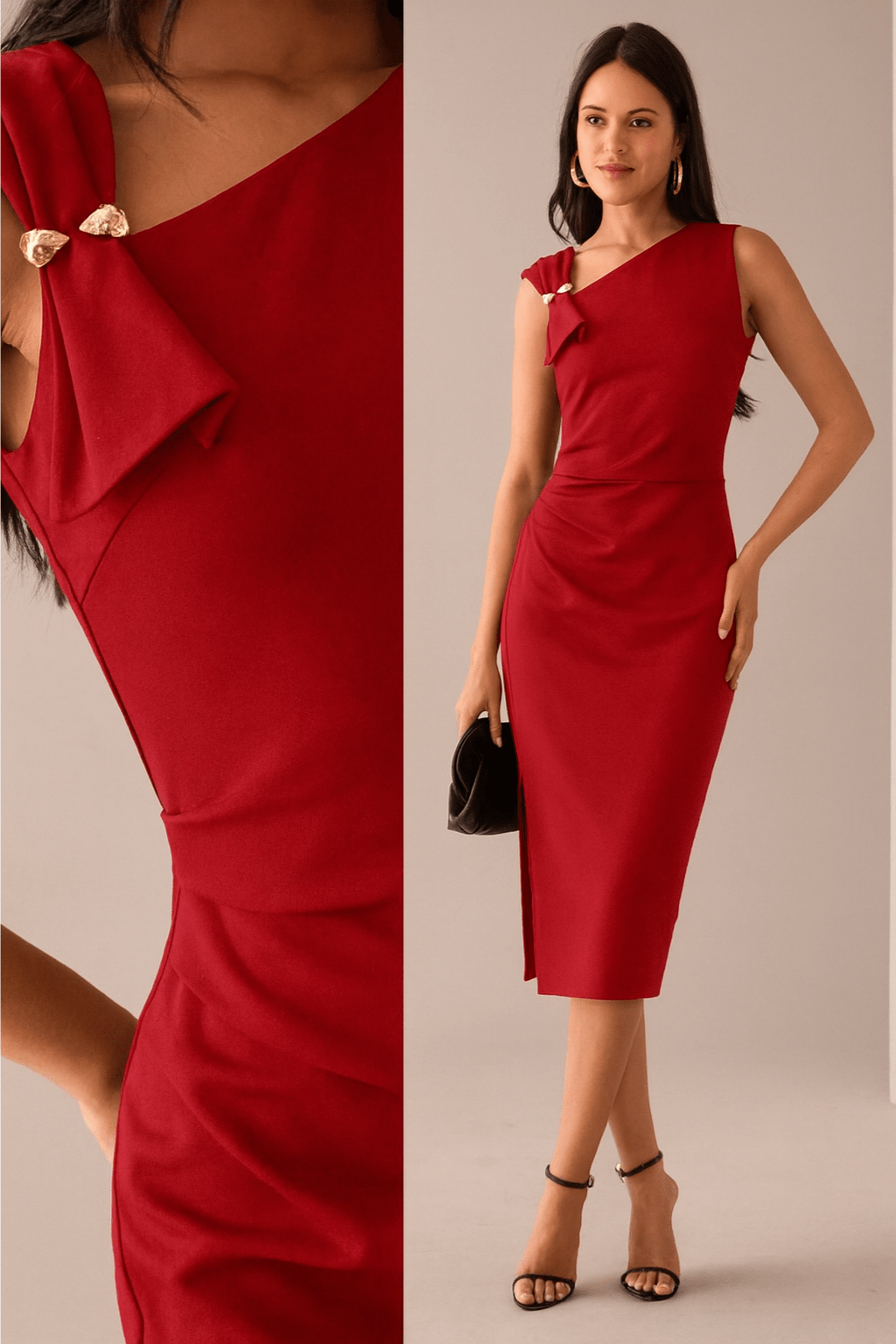Vestido-Vermelho-Midi-Celine-Assimétrico-Sem-Mangas-LOLINE-01